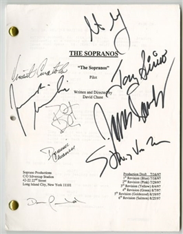 Extremely Rare 1997 Sopranos Cast Signed Original Pilot Script